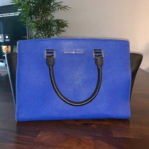 Michael Kors Royal Blue Satchel (Large)